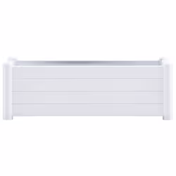 vidaXL Garden Raised Bed PP White Outdoor Patio Planter Planting Plant Box
