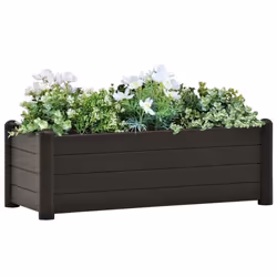 vidaXL Garden Raised Bed PP Anthracite Outdoor Planter Planting Plant Box