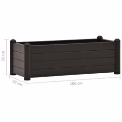 vidaXL Garden Raised Bed PP Anthracite Outdoor Planter Planting Plant Box - Additional view 5