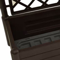 vidaXL Garden Planter with Trellis PP Mocha Flower Planting Box Raised Bed - Additional view 5