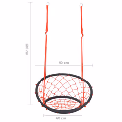 vidaXL Web Swing Chair Outdoor Play Equipment Kids Hanging Rope Seat Garden