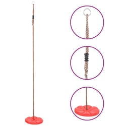 vidaXL Plate Swing 200 cm Red Outdoor Play Equipment Toy Garden Swing Seat