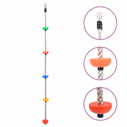 vidaXL Climbing Rope with Platforms Baby Activity Toy Toddler Climbing Rope