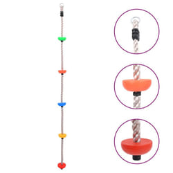 vidaXL Climbing Rope with Platforms Baby Activity Toy Toddler Climbing Rope