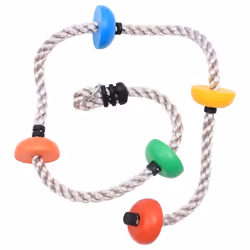 vidaXL Climbing Rope with Platforms Baby Activity Toy Toddler Climbing Rope