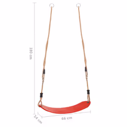 vidaXL Swing Seat for Children Red Garden Tree Swing Seat Toy Play Equipment