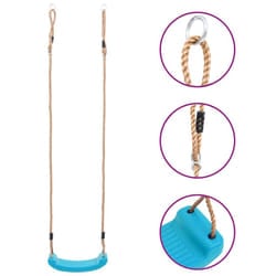 vidaXL Swing Seat for Children Light Blue Garden Tree Outdoor Play Equipment
