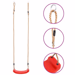 vidaXL Swing Seat for Children Red Garden Tree Swing Seat Toy Play Equipment