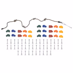 vidaXL 25x Climbing Stones with Rope Multicolour Kids Outdoor Recreation Rocks