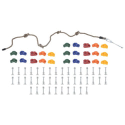 vidaXL 25x Climbing Stones with Rope Multicolour Kids Outdoor Recreation Rocks