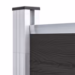 vidaXL Fence Panel WPC 175x186 cm Black Garden Barrier Edging Fencing Privacy - Additional view 5