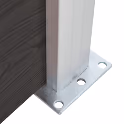 vidaXL Fence Panel WPC 95x(105-180) cm Black Garden Barrier Edging Privacy - Additional view 4