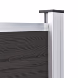 vidaXL Fence Panel WPC 180x105 cm Black Garden Barrier Edging Fencing Privacy - Additional view 4