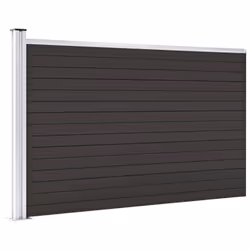 Fence Panel WPC 175x105 cm Black - Additional view 2