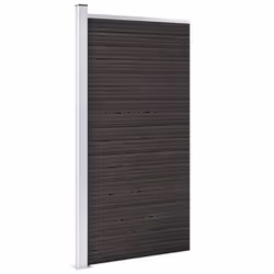 vidaXL Fence Panel WPC 95x186 cm Grey Garden Barrier Edging Fencing Privacy - Additional view 2