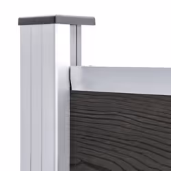 vidaXL Fence Panel WPC 95x186 cm Grey Garden Barrier Edging Fencing Privacy - Additional view 5