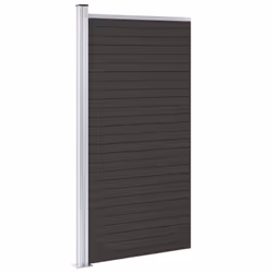 vidaXL Fence Panel WPC 95x186 cm Black Garden Barrier Edging Fencing Privacy - Additional view 4