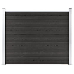 vidaXL Fence Panel WPC 180x146 cm Grey Garden Barrier Edging Fencing Privacy