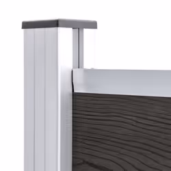 vidaXL Fence Panel WPC 180x146 cm Grey Garden Barrier Edging Fencing Privacy - Additional view 5