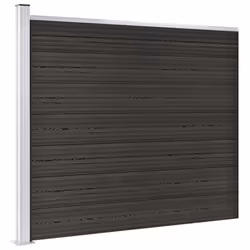 Fence Panel WPC 175x146 cm Grey - Additional view 2
