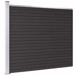 Fence Panel WPC 175x146 cm Grey - Additional view 3