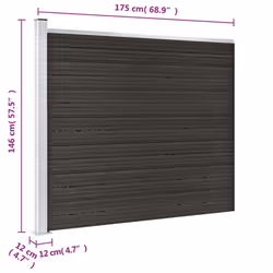 Fence Panel WPC 175x146 cm Grey - Additional view 4