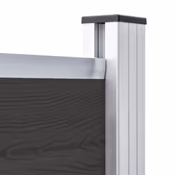 vidaXL Fence Panel WPC 180x146 cm Black Garden Barrier Edging Fencing Privacy - Additional view 6