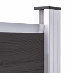 Fence Panel WPC 175x146 cm Black - Additional view 5