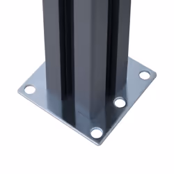 vidaXL 2x Fence Posts Dark Grey Aluminium Fencing Post with Cap and Steel Foot - Additional view 6