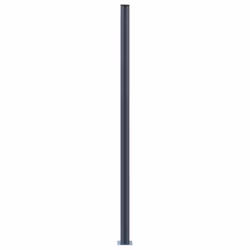 vidaXL 3x Fence Posts Dark Grey Aluminium Fencing Post with Cap and Steel Foot