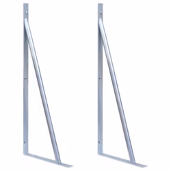 Support Brackets for Fence Post 2 pcs Galvanised Steel