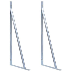 Support Brackets for Fence Post 2 pcs Galvanised Steel