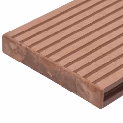 vidaXL 10x Decking End Cap Brown Plastic Deck Board Home Decking Accessories - Additional view 2