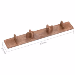 vidaXL 10x Decking End Cap Brown Plastic Deck Board Home Decking Accessories - Additional view 5