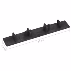 vidaXL 10x Decking End Cap Black Plastic Deck Board Home Decking Accessories - Additional view 5