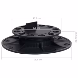 vidaXL 10x Adjustable Feet for Decking Garden Flooring Support Foot Pedestal - Additional view 8