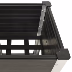 vidaXL Garden Raised Bed with Shelf WPC Grey Flower Box Outdoor Planter Pot