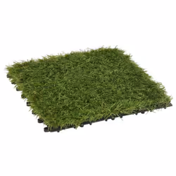 vidaXL 11x Artificial Grass Tiles Green Fake Lawn Synthetic Turf Ground Garden