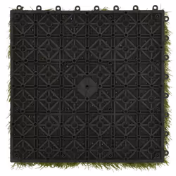 vidaXL 11x Artificial Grass Tiles Green Fake Lawn Synthetic Turf Ground Garden - Additional view 6