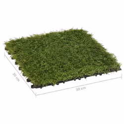vidaXL 11x Artificial Grass Tiles Green Fake Lawn Synthetic Turf Ground Garden - Additional view 8