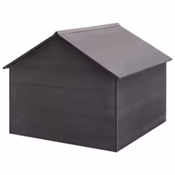 vidaXL Lawn Mower Garage Grey WPC Lawnmower Roof Sun Rain Shelter Outdoor