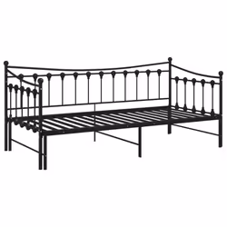 vidaXL Pull-out Sofa Bed Frame Black Metal for Day Sleeping Guest Sleepover - Additional view 5