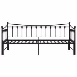 vidaXL Pull-out Sofa Bed Frame Black Metal for Day Sleeping Guest Sleepover - Additional view 7