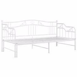 vidaXL Pull-out Sofa Bed Frame White Metal for Day Sleeping Sleepover Guest - Additional view 4