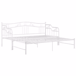 vidaXL Pull-out Sofa Bed Frame White Metal for Day Sleeping Sleepover Guest - Additional view 5