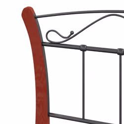 vidaXL Bed Frame Black Metal 90x200 cm Bedroom Furniture Bed Base Bedstead - Additional view 5
