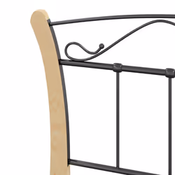 vidaXL Bed Frame Black Metal 90x200 cm Bedroom Furniture Bed Base Bedstead - Additional view 5