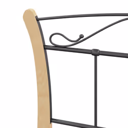 vidaXL Bed Frame Black Metal 100x200 cm Bedroom Furniture Bed Base Bedstead - Additional view 5