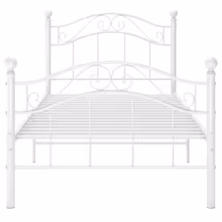 vidaXL Bed Frame Metal Home Bedroom Bed Base Unit 100cm/90cm Multi Colours - white - Additional view 2