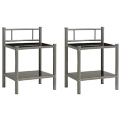 VidaXL 325093 nightstand/bedside table Grey, Black